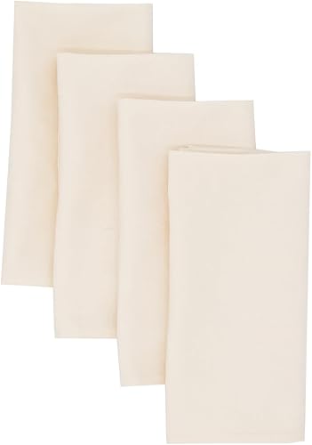 Servilletas de tela jacquard de hoja de marfil - Juego de cuatro