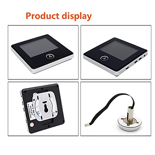 Widealiff Campainhas eletrônicas com tela LCD de 3,0 polegadas Visualizador de porta digital de 120