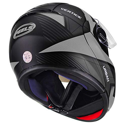 Capacete Articulável Moto Peels U-RB2 Vertice Preto Fosco com Prata 60