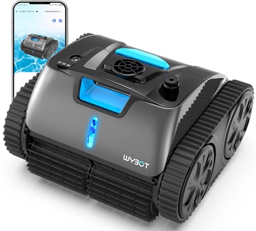 (Upgraded) WYBOT C1 Max Inground Pool Vacuum Robot with APP, Manual Mode Switching, 180~210 Mins, Smart Navigation for 2152 sq.ft, Floor & Wall Climbing Pool Cleaner, Ideal for Inground & Above Ground