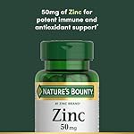 Nature’s Bounty Zinc 50mg | Immune System, Skin, & Antioxidant Health Support | Contributes to DNA Formation | Vegetarian, Non-GMO, Gluten Free | 100 Caplets, 1 Serving Per Day for Daily Health - Image 3