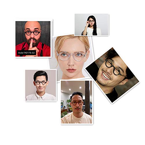 Image of Hand Made Small Vintage Round Eyeglass Frames Full Rim Acetate Glasses B002