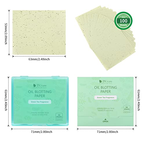 oil blotting sheets for face ducare 100 counts green tea blotting paper for oily skin with portable mirror case amp makeup puff oil absorbing sheets for face