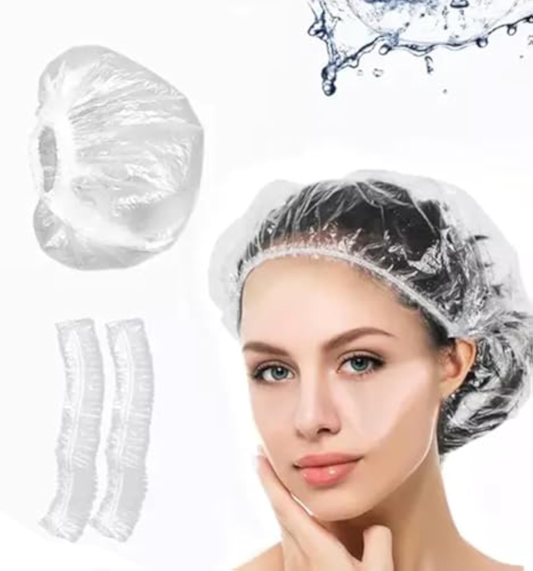 Disposable Shower Caps, Multi-Purpose Thickening Elastic Bath Cap