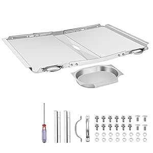 Copiu Grill Grease Tray with Catch Pan, 24″-30″ Adjustable Grill Replacement Parts Stainless Steel Outdoor BBQ Drip Pan for Dyna Glo, Nexgrill, Expert Grill, Kenmore, BHG, Backyard, Uniflame and More