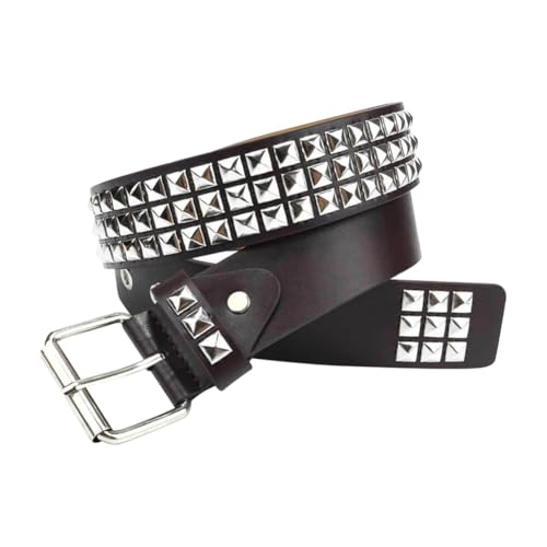 PU Leather Rivet Belt Black Punk Belt Gothic Waist Belt Ladies Dress Jeans Belt Wide Casual Belt Fashion Rock Belt for Women