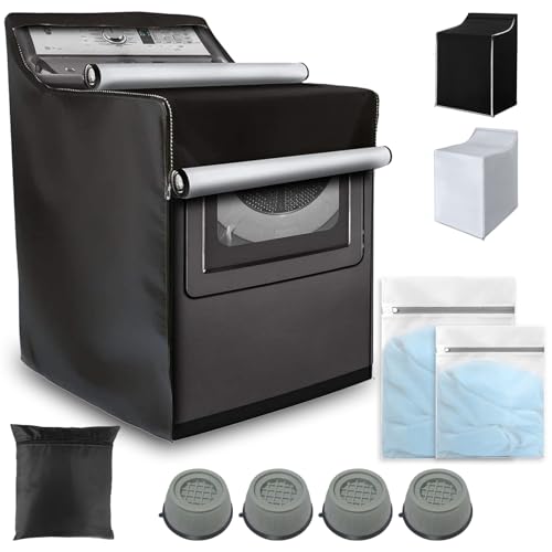 Opiniones de linea del tiempo de la lavadora del mes. 44 KIROGILY Funda para Lavadora, Funda de Lavadora y Secadora Resistente A Los Rayos UV, al Polvo y al Agua, Cubre Lavadora Ajustable con Almohadillas Antivibración de 4 Piezas y Dos...