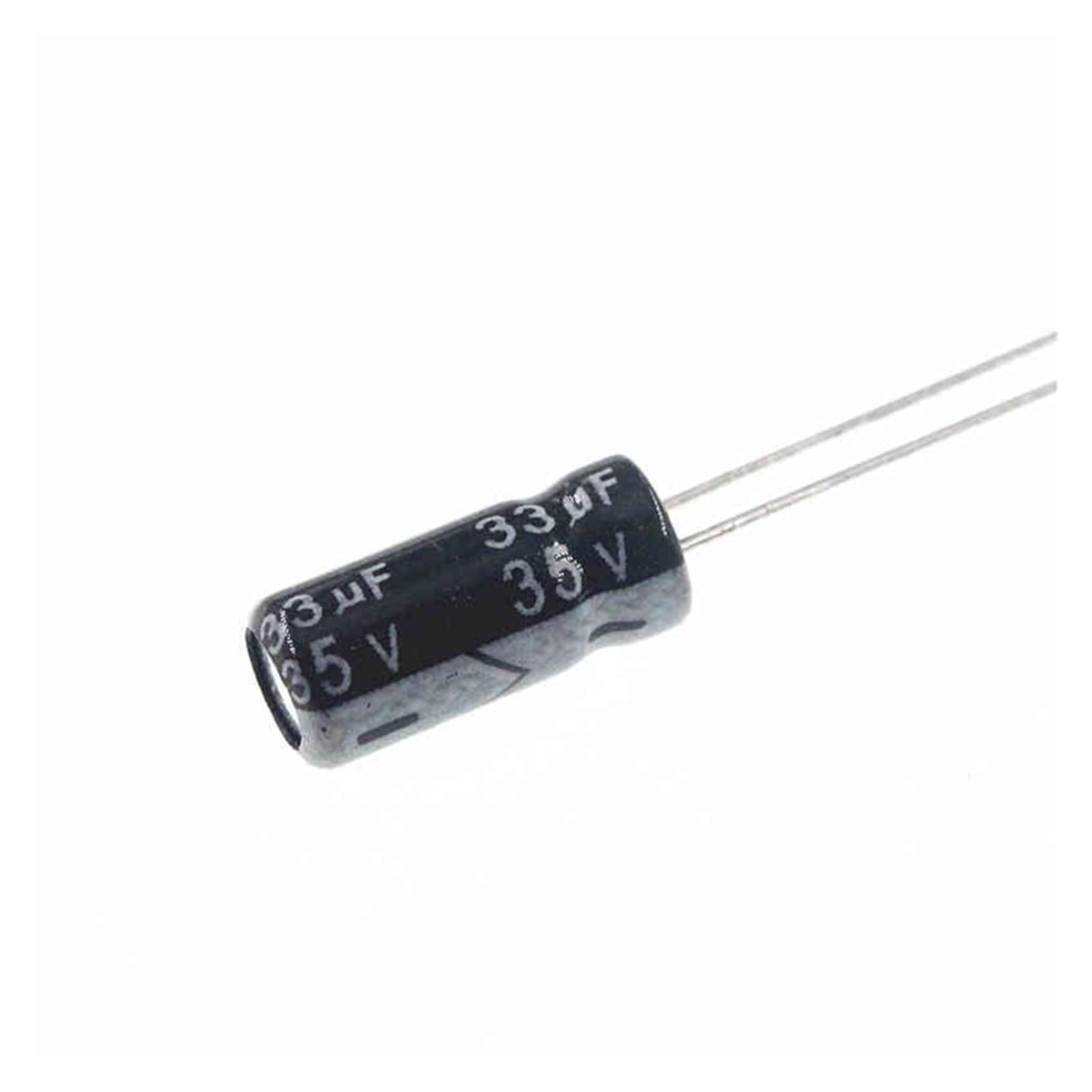 Condensateur électrolytique radial 33uF 35V 5x11mm pour circuit imprimé - Lot de 20 pcs