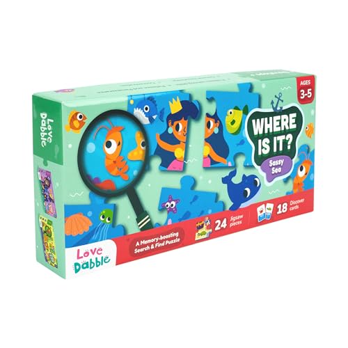 Image of Underwater Jigsaw Puzzles for Toddlers | Where is it? Sassy Sea - LoveDabble | Sea Animals Flashcards for Kids | Learning Toys & Puzzles for Kids | Birthday Gifts for Boys and Girls