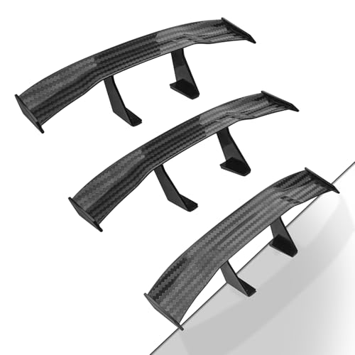 BEUTEE Auto Spoiler Car Universal Small Spoiler Tail Wing Fibra di Carbonio Look Mini Ali di Coda Modificate Modello Auto Styling Decorazione Accessori Auto Aile lèvre Spoiler (Colore : 25CM-Black
