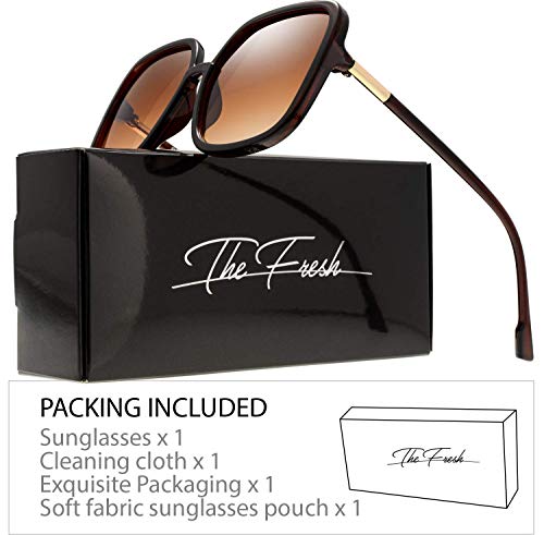 Image of The Fresh Women's Oversized Square Jackie O Cat Eye Hybrid Butterfly Fashion Sunglasses - Exquisite Packaging