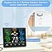 Geevon Weather Stations Wireless Indoor Outdoor Thermometer, HD Color Display Digital Temperature Humidity Monitor with Clock, Comfort Indicator, Adjustable Backlight, Time and Calendar