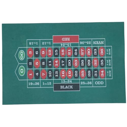 OFFSCH Waterproof Double Sided Poker Table Mat Felt Table Cover for Home Gatherings Game Tablecloth with Storage Pockets