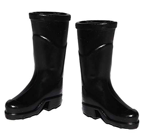 alles-meine.de GmbH 1 Paar Gummistiefel - schwarz - Miniatur - Maßstab 1:12 - für Puppenstube - Puppenhaus - Garten… – Bild 4