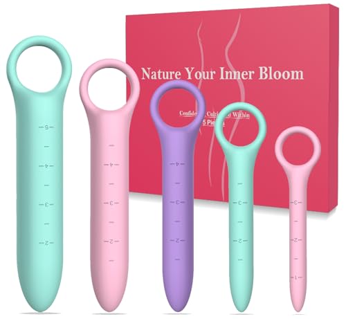 Dilatateur Vaginal Post-Partum - Exercices de Kegel Progressifs - Silicone Rééducateur Pelvien pour Renforcement Musculaire Vagina - 5 Pièces Exerciceur...