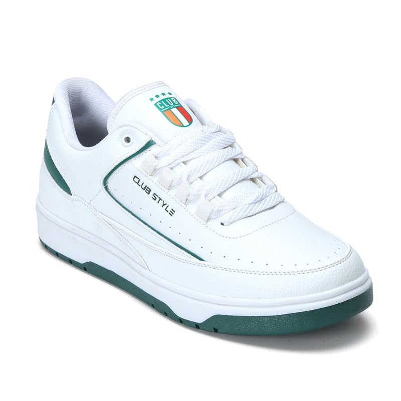 CLUB STYLE Mens Footwear WhiteGreen PU Solid Lace Up Casual Quantum Sneakers Shoes for Men (Size:-7) (B0CYPSKX18) Amazon Price History, Amazon Price Tracker