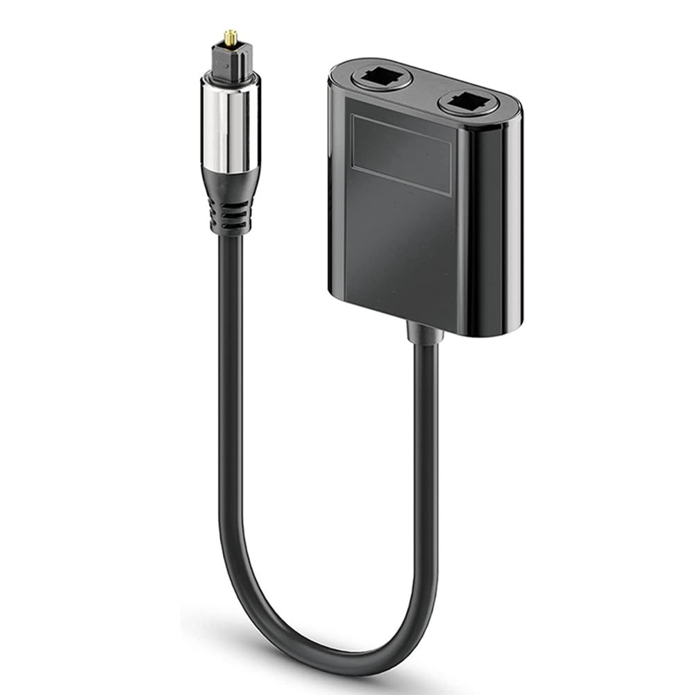 Sdoppiatore Fibra Ottica 2 in 1 Adattatore Audio Digitale per TV