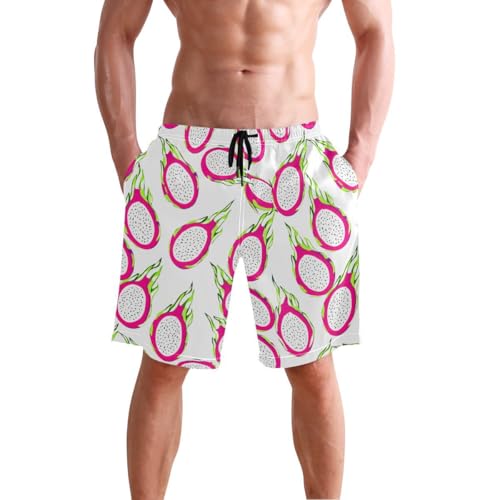 Fruit Pitaya Mens Swim Trunks Quick Dry Beach Shorts with Pocket S 2302207