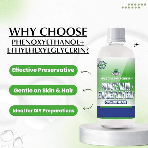 Image of Phenoxyethanol + Ethylhexylglycerin Preservative - Liquid Cosmetic Grade Solution for Skincare & Personal Care Formulations - 250ml