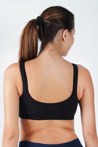 Image of (MSB-204 Premium Seamless Non-Padded Wire Free Slip On Sports Bra Low Impact Workout & Activewear Sports Bra for Women
