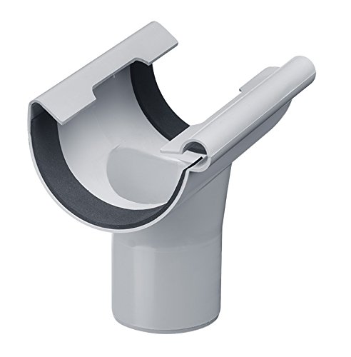 Preisvergleich Produktbild INEFA Ablaufstutzen DN 100 / 75, halbrund, Kunststoff, Regenrinne, Dachrinne