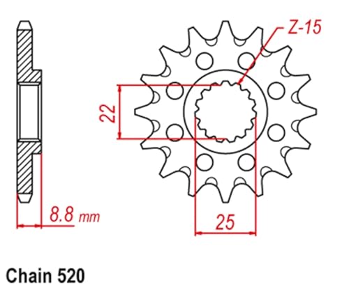 Pignon sortie boite moto 520 idéal pour sorties enduro Husaberg - 2