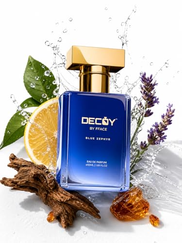 Image of Decoy Luxury Blue Zephyr EDP Perfume for Men | Fresh Aquatic Citrus Eau De Parfum | Grapefruit & Patchouli Fragrance for Gym, Office & Daily Wear | Premium Cool Scent | Travel Friendly Perfume Spray | 50ML (Blue Zephyr)