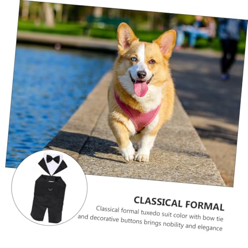 Disfraz formal para perro Tuxedo talla L elegante miniatura 3