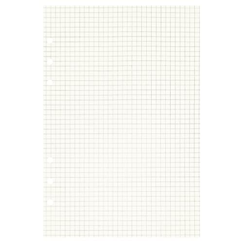 Image of Zelten Loose Leaf Punched Paper Refills Paper for 6 Hole Binder Personal Organizer Diary Notebook Refillable Planner (Squared,A5 /6 Hole)