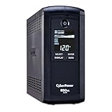 CyberPower CP850AVRLCD Intelligent LCD UPS Battery Backup and Surge Protector, 850VA/510W, 9 Outlets, AVR, Mini-Tower, UL Certified