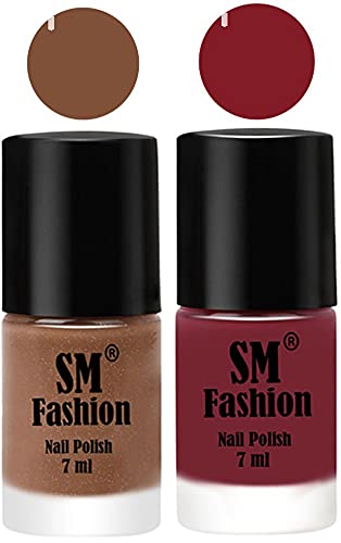 Image of Long Lasting Nail Polish | Nail Paint Combo 7 ml Each) - Set of 2 Tan-Lip