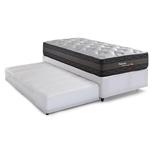 Bicama Solteiro com Cama Auxiliar Herval Palermo, Molas Ensacadas, 60x88x188 cm