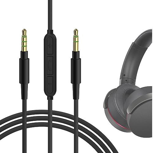 GEEKRIA Audio Cable with Mic Compatible with Sony WH-1000XM6/1000XM5, XB910N/XB900N, H910N, MDR-1R Headphones