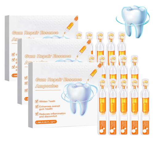 Ampollas de tratamiento de reparación bucal, ampollas de tratamiento de reparación de encías, reparación oral, reparación de encías, cuidado de las encías, limpieza profunda de los dientes amarillos y