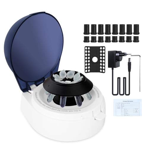 LVDALAB Scientific Mini Centrifuge 7000RPM w/Low Noise, 2680xg RCF Microcentrifuge, Lab Benchtop Centrifuge w/2 Rotors for 8 x 0.2/0.5/1.5/2.0ml and 0.2mL×32 PCR Strips
