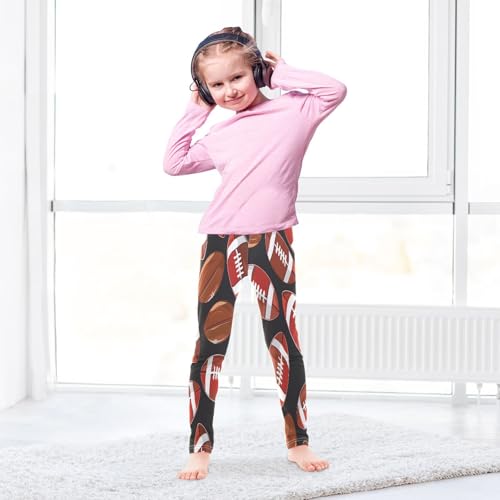 Toddler Girls Leggings Printed Yoga Pants Leggings Rugby Black Background for Kids4
