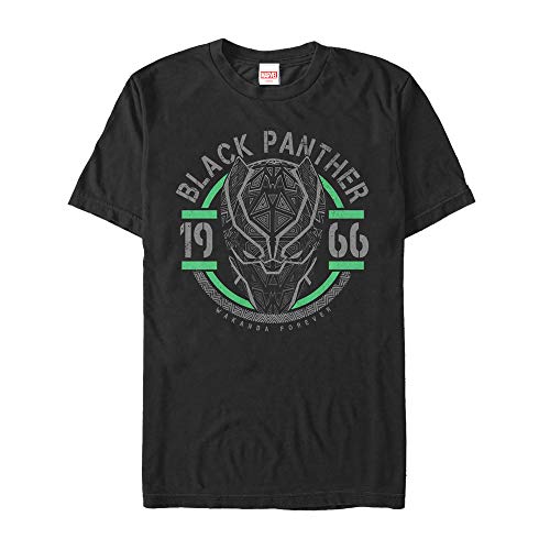 T-shirt Black Panther 1966 Marvel pour homme en coton noir vintage