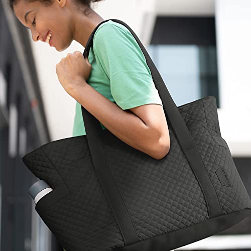 Bagsmart Large Tote Bag For Women, Travel Shoulder Bag Top Handle Handbag With Yoga Mat Buckle For Gym thumb #5