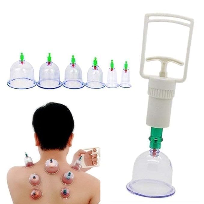 Image of Professional HIJAMA Cupping Kit 24 Pcs Vacuum Cupping Set for Health Care Portable Body Relaxation Massage and Manual Therapy Cups for Pain Relief Magnetic Traditional Chinese Therapy Clear (24 Pic Cup With Gun)
