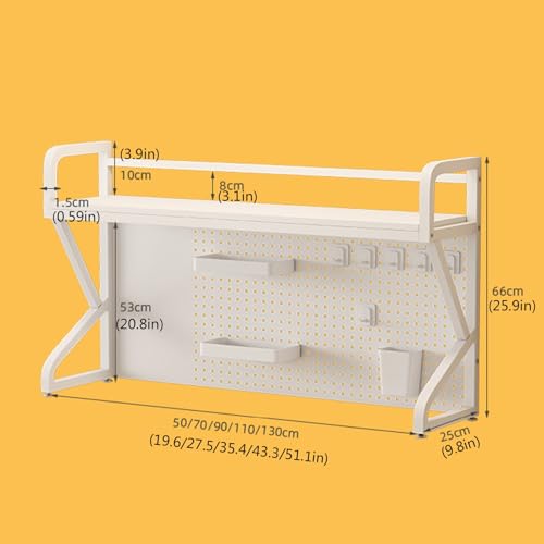 Bibliothèque à panneau perforé en bois pour bureau à domicile encombré