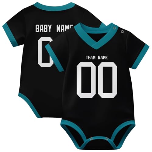 Image of KREDE Baby Clothes Unisex Bodysuit Jersey Style Custom Name Number for Baby Boys
