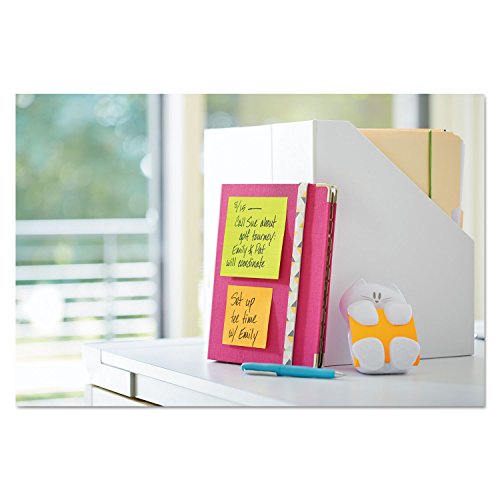 Post-it Super Sticky Notes, 4 x 4 in, Neon Fizz, 6 Lined Pads