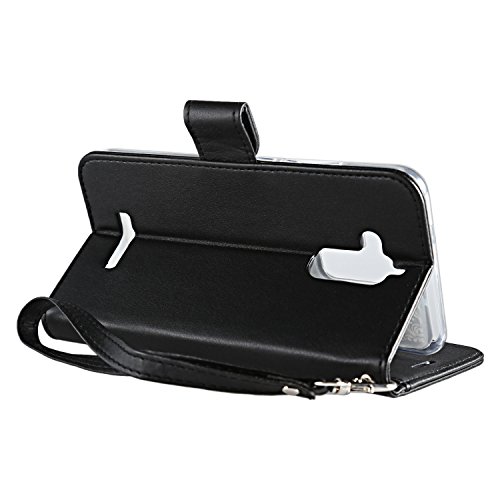 Leathlux Custodia Zenfone 3 Max Cover Nero Puro