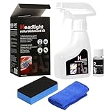 WAZNFYV Headlight Restoration Kit, Automotive Headlight Cleaner Oxidized and Yellowed Head Light Restoring Kit for All Vehicle Types (400, Grams)