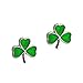 Produktbild Irish Shamrock - Irische Kleeblatt Ohrstecker - Sterling Silber & Emaille aus Irland