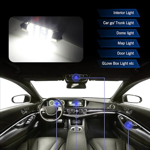 Kit de 24 bombillas LED para auto tipo T10, blanco miniatura 6