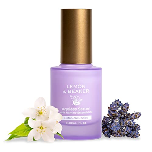 Lemon & Beaker Ageless Serum With Jasmine Essential Oil - Soothing, Restorative & Antioxidant Night Skin Serum Suitable For All Skin Types - Vegan & Cruelty-Free, 1 Fl Oz #TOP4