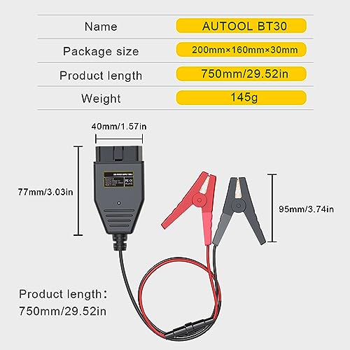BT30 OBD Netzteil Werkzeug Auto ECU Notstromversorgung Clip Batterieklemme OBD2 Adapter