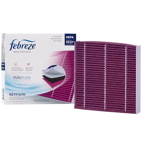 Febreze Odor Control HEPA Cabin Air Filter by PUREFLOW RZ19167H Fits 2003-2017 Honda Accord 2.4L; 2007-2016 CR-V 2.4L; 2006-2015 Civic 1.8L; 2009-2022 Pilot 3.5L; 2005-2017 Odyssey 3.5L