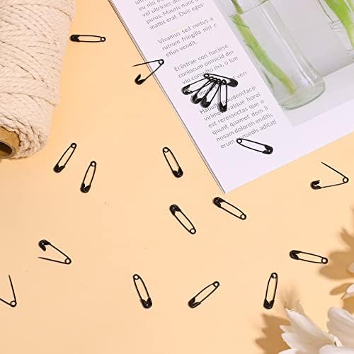 500 Pcs 19mm Safety Pins, Mini Safety Pins Metal Small Safety Pins for Art Craft Sewing Jewelry Making (Black)
